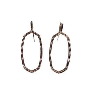 Kendra Scott Elle Open Frame Pierced Hook Earrings Rose Gold Tone